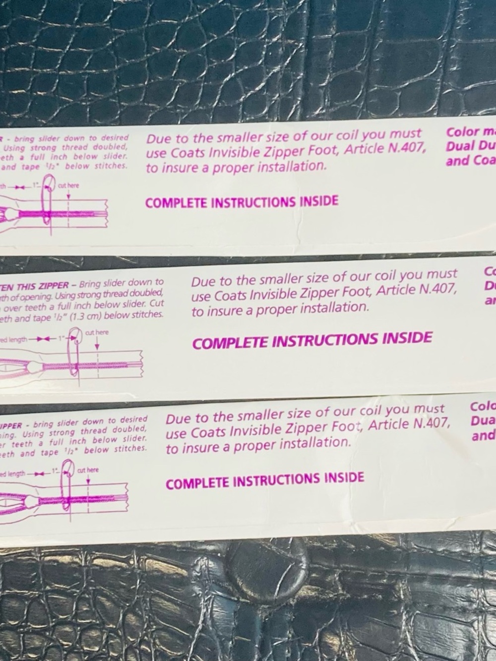 2 NWT + 1 Invisible Zippers - White & Purple - Coats (Packaged) - Picture 2 of 2